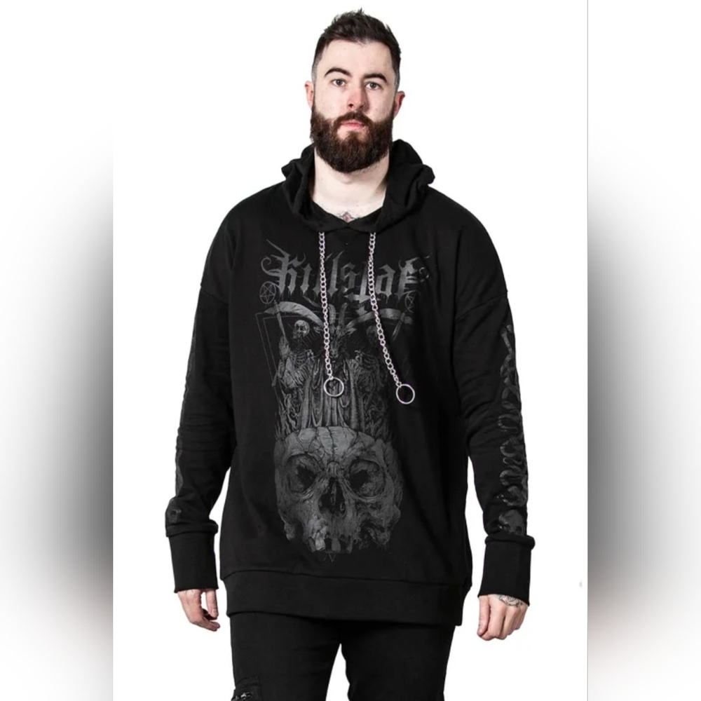 Killstar Damned Hoodie Goth Occult Black Unisex Large